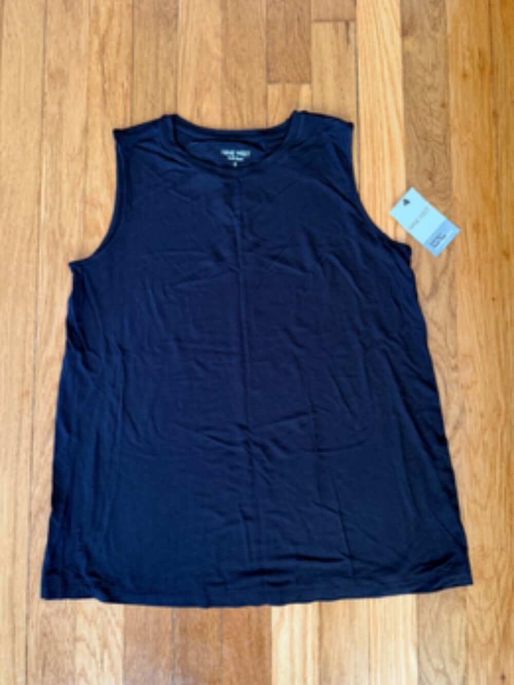 NWT Nine West Soft Spun Tank Top, Womens Size S Black